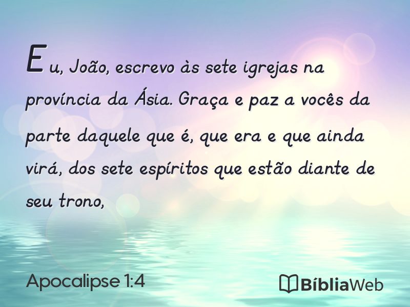 Apocalipse 1:4 em imagem para compartilhar