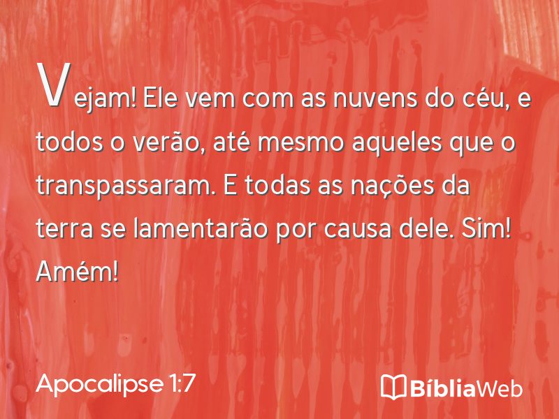 Apocalipse 1:7 em imagem para compartilhar