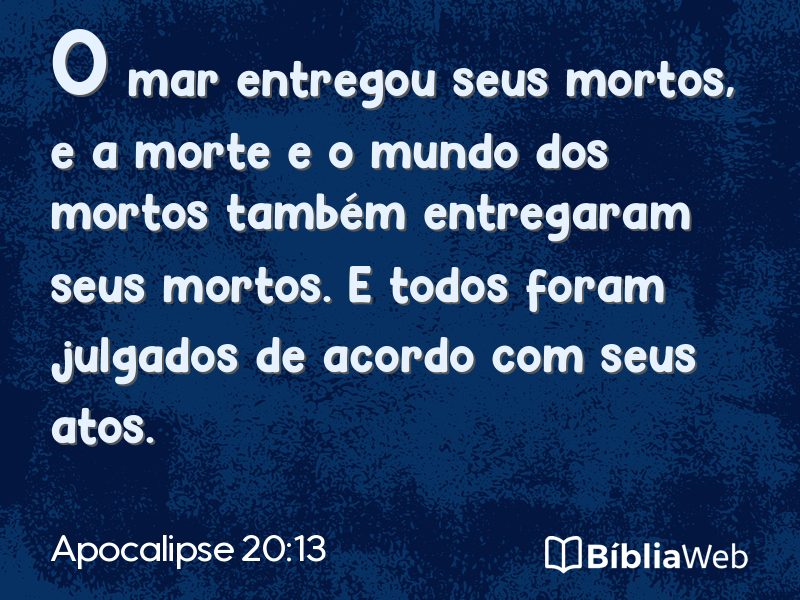 Apocalipse 20:13 em imagem para compartilhar
