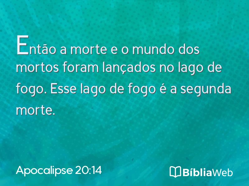 Apocalipse 20:14 em imagem para compartilhar