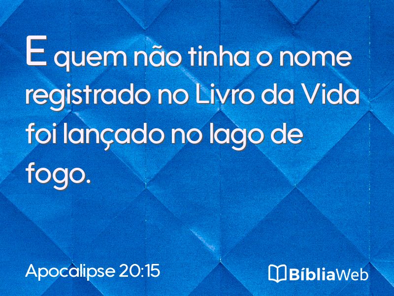 Apocalipse 20:15 em imagem para compartilhar