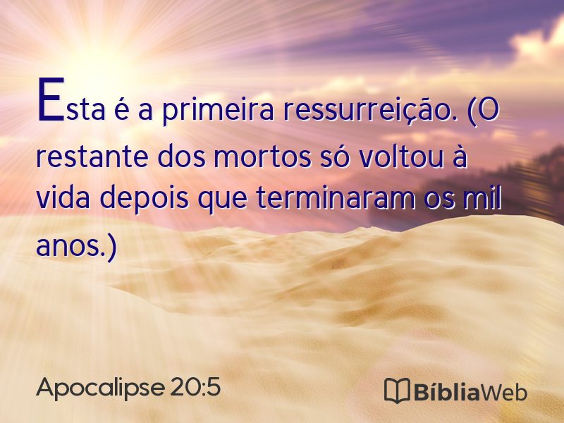 Apocalipse 20:5 em imagem para compartilhar