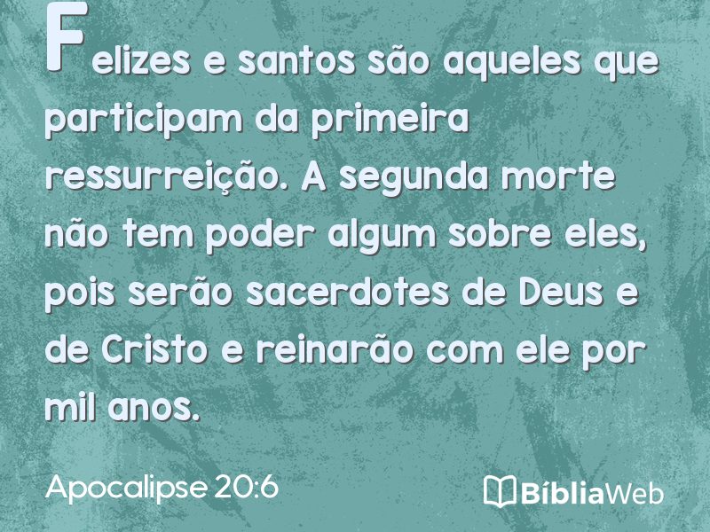 Apocalipse 20:6 em imagem para compartilhar