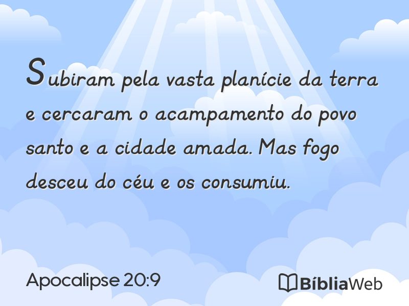 Apocalipse 20:9 em imagem para compartilhar