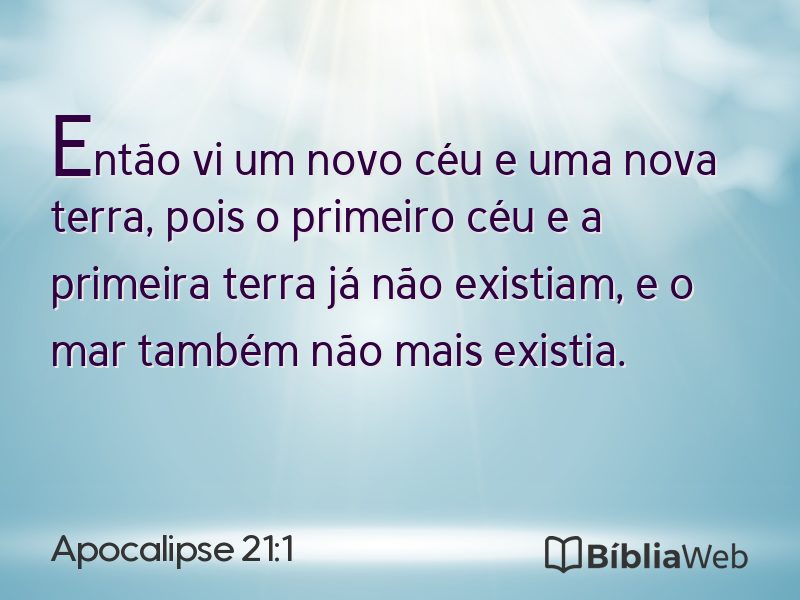 Apocalipse 21:1 em imagem para compartilhar
