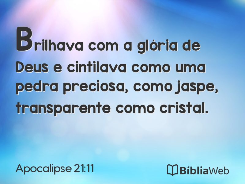 Apocalipse 21:11 em imagem para compartilhar