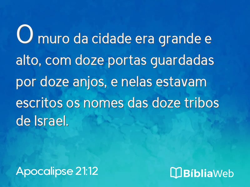 Apocalipse 21:12 em imagem para compartilhar