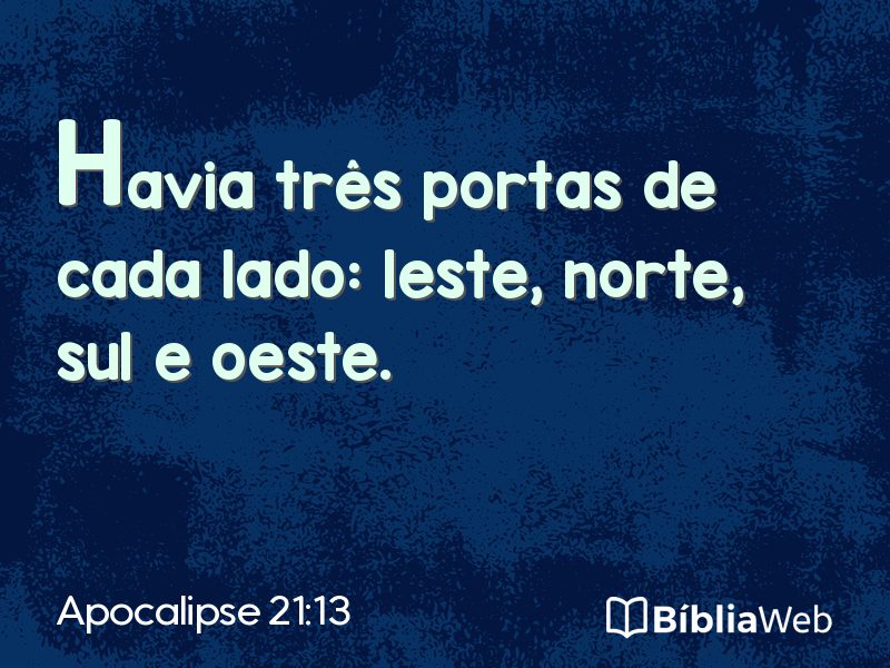 Apocalipse 21:13 em imagem para compartilhar