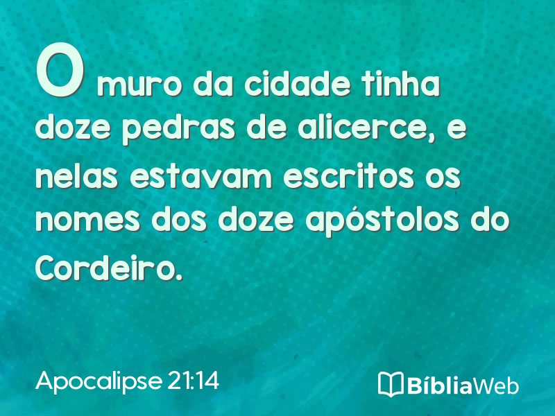 Apocalipse 21:14 em imagem para compartilhar