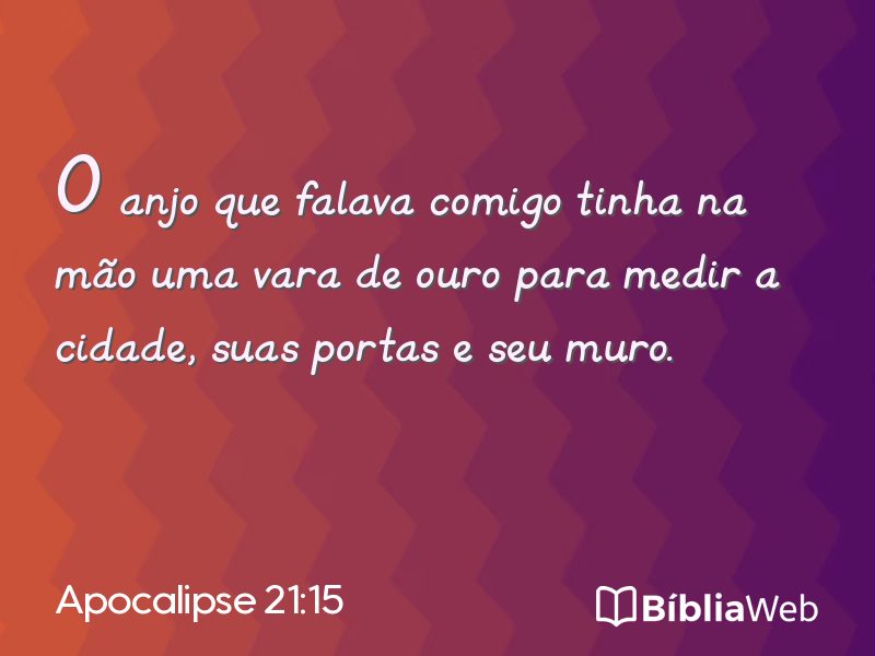 Apocalipse 21:15 em imagem para compartilhar