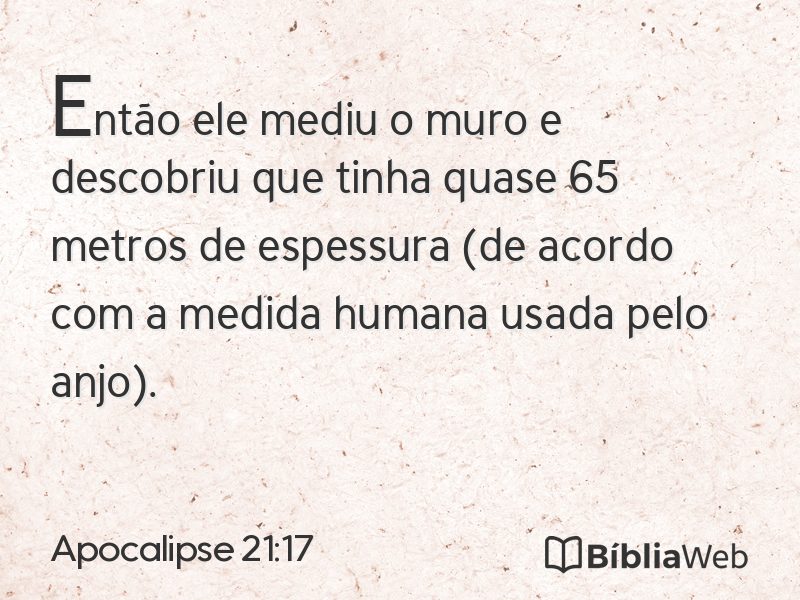 Apocalipse 21:17 em imagem para compartilhar