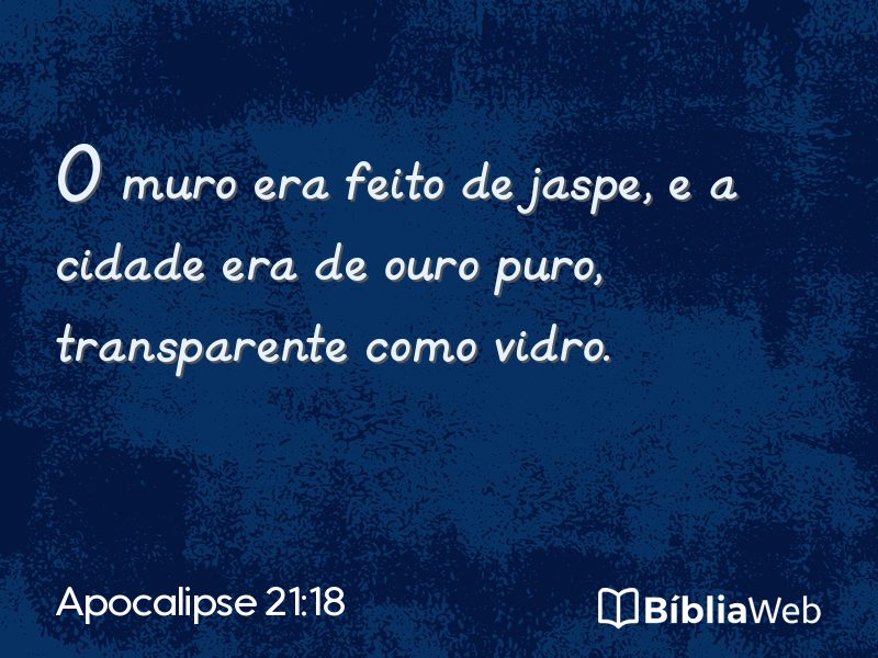 Apocalipse 21:18 em imagem para compartilhar