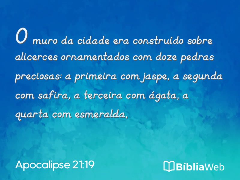 Apocalipse 21:19 em imagem para compartilhar