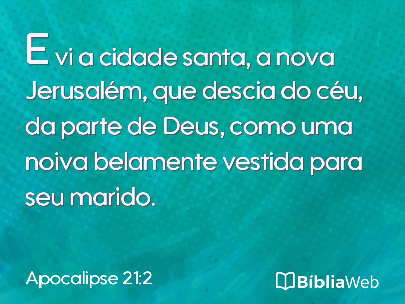 Apocalipse 21:2 em imagem para compartilhar