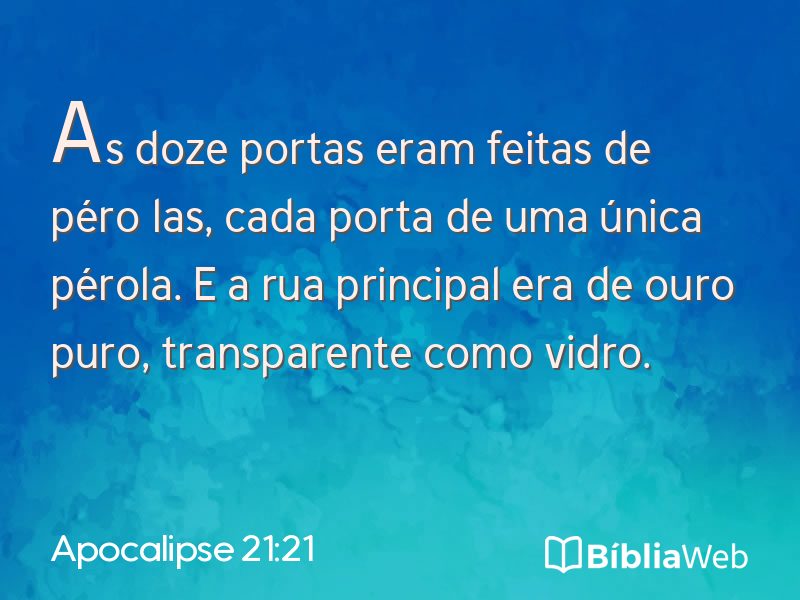 Apocalipse 21:21 em imagem para compartilhar