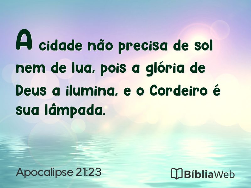 Apocalipse 21:23 em imagem para compartilhar