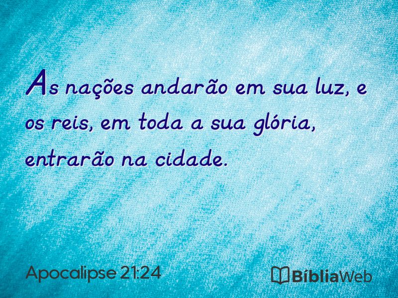 Apocalipse 21:24 em imagem para compartilhar
