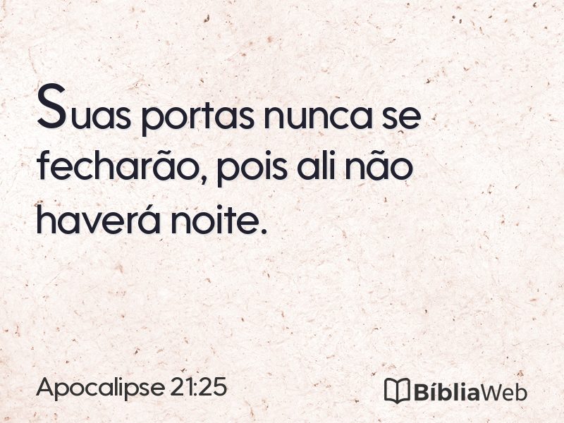 Apocalipse 21:25 em imagem para compartilhar