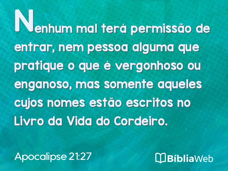 Apocalipse 21:27 em imagem para compartilhar