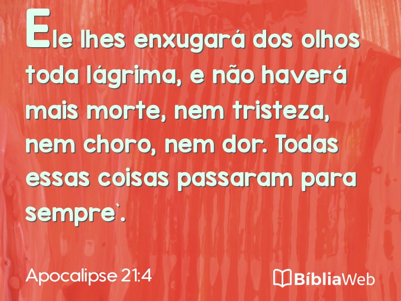 Apocalipse 21:4 em imagem para compartilhar