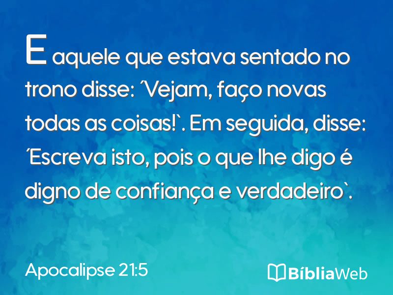 Apocalipse 21:5 em imagem para compartilhar