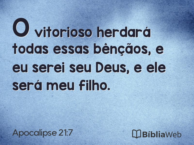 Apocalipse 21:7 em imagem para compartilhar