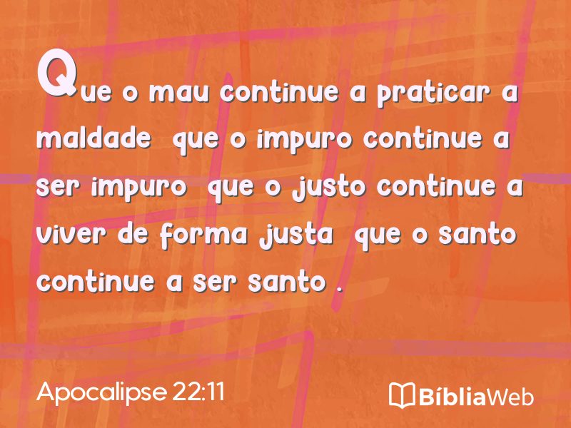 Apocalipse 22:11 em imagem para compartilhar