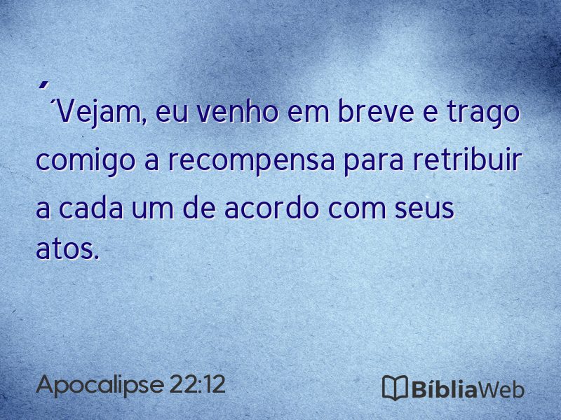 Apocalipse 22:12 em imagem para compartilhar