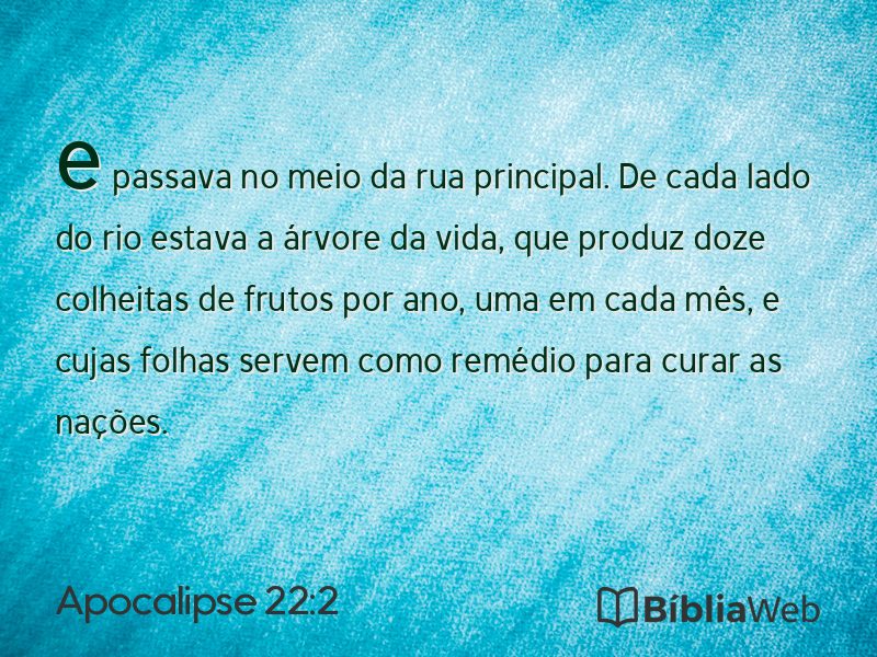 Apocalipse 22:2 em imagem para compartilhar