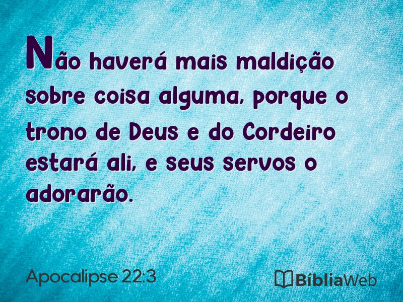 Apocalipse 22:3 em imagem para compartilhar