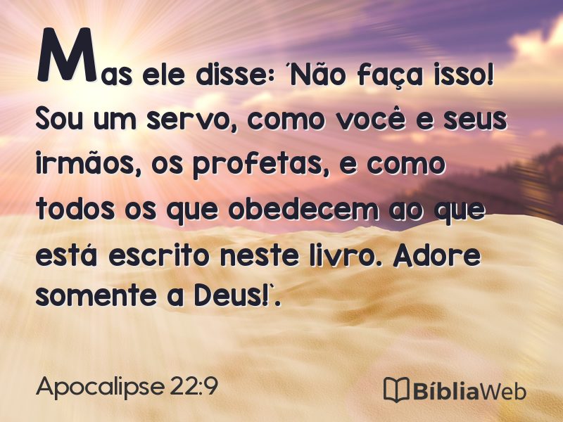 Apocalipse 22:9 em imagem para compartilhar