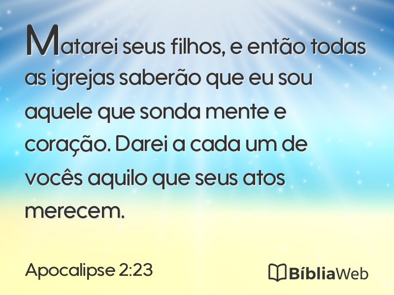 Apocalipse 2:23 em imagem para compartilhar