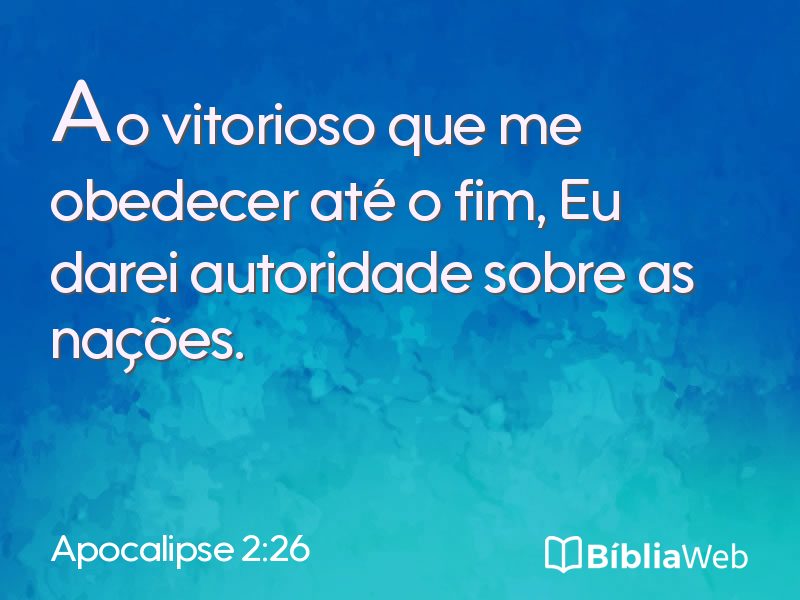Apocalipse 2:26 em imagem para compartilhar