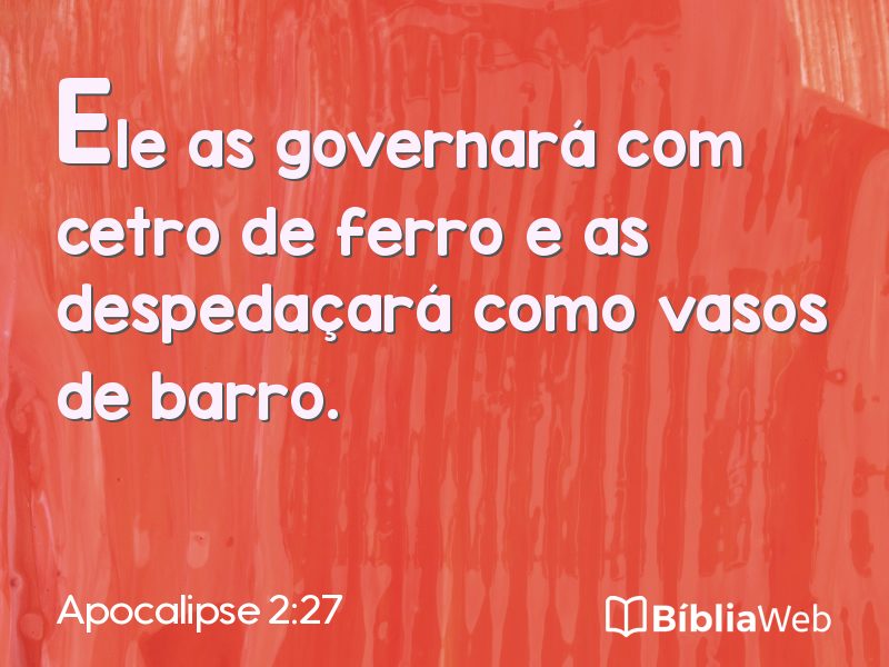 Apocalipse 2:27 em imagem para compartilhar