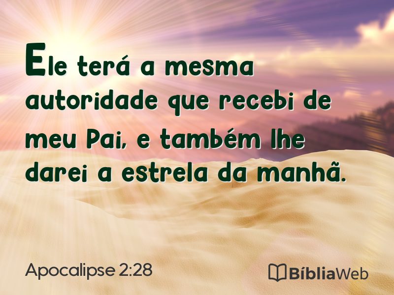 Apocalipse 2:28 em imagem para compartilhar