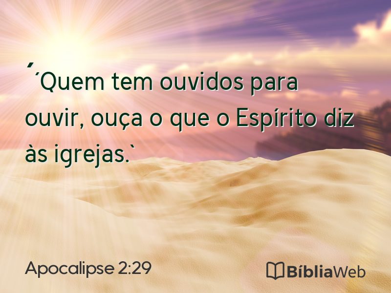 Apocalipse 2:29 em imagem para compartilhar