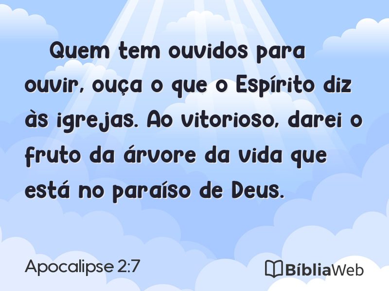 Apocalipse 2:7 em imagem para compartilhar