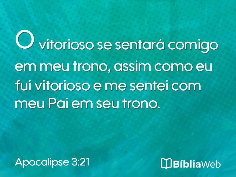 Apocalipse 3:21 em imagem para compartilhar