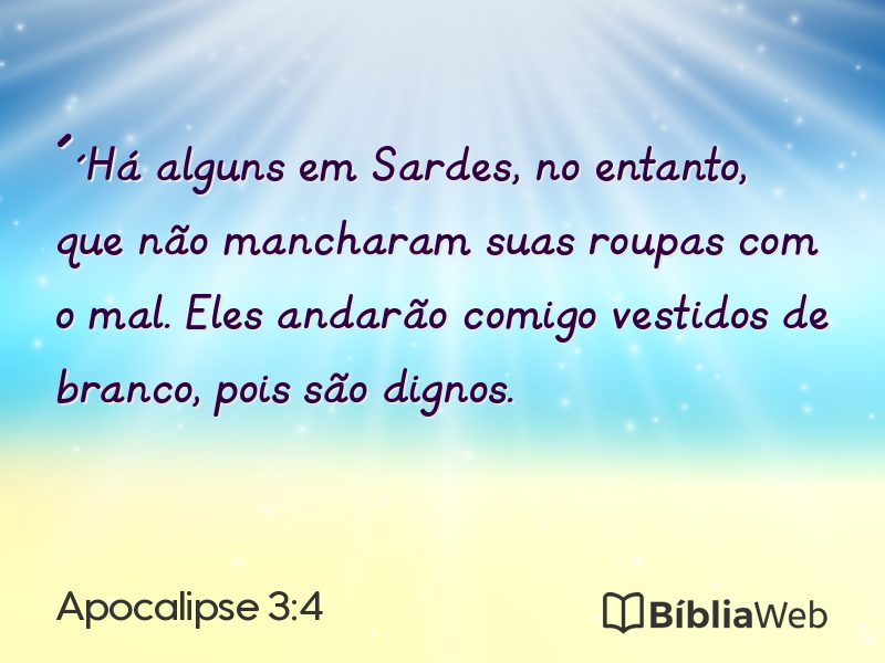 Apocalipse 3:4 em imagem para compartilhar