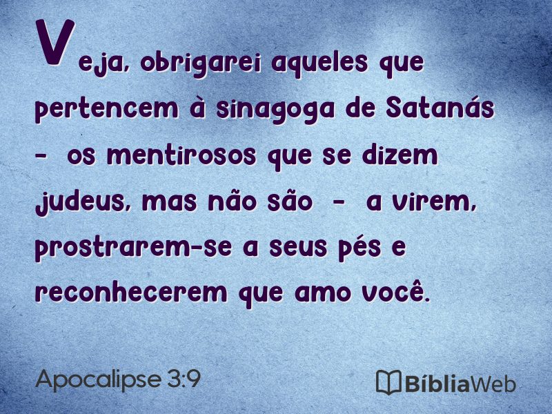 Apocalipse 3:9 em imagem para compartilhar