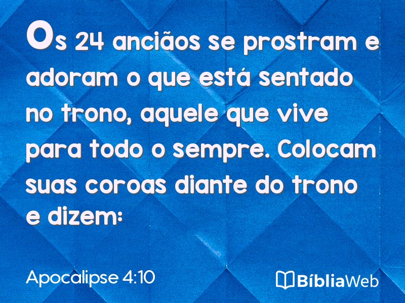 Apocalipse 4:10 em imagem para compartilhar