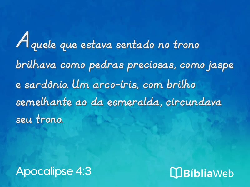Apocalipse 4:3 em imagem para compartilhar