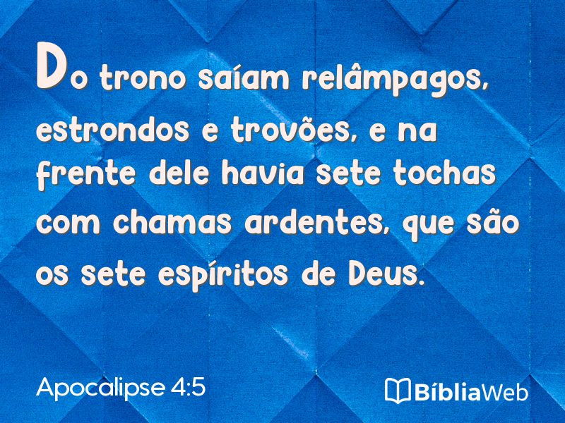 Apocalipse 4:5 em imagem para compartilhar