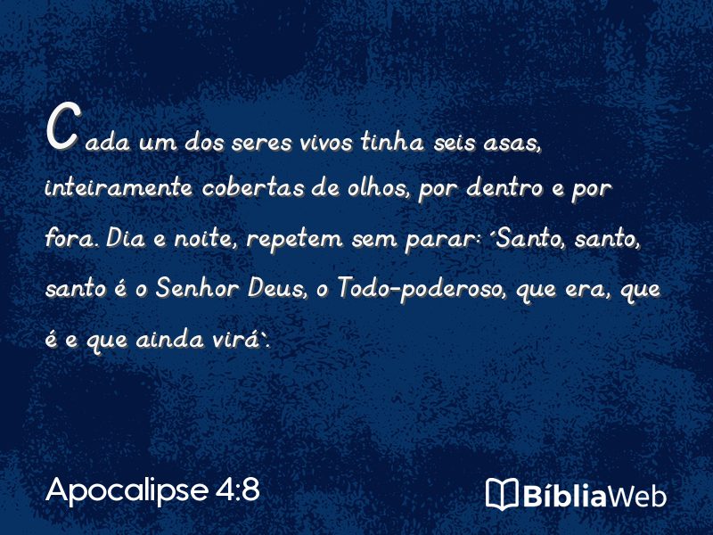 Apocalipse 4:8 em imagem para compartilhar