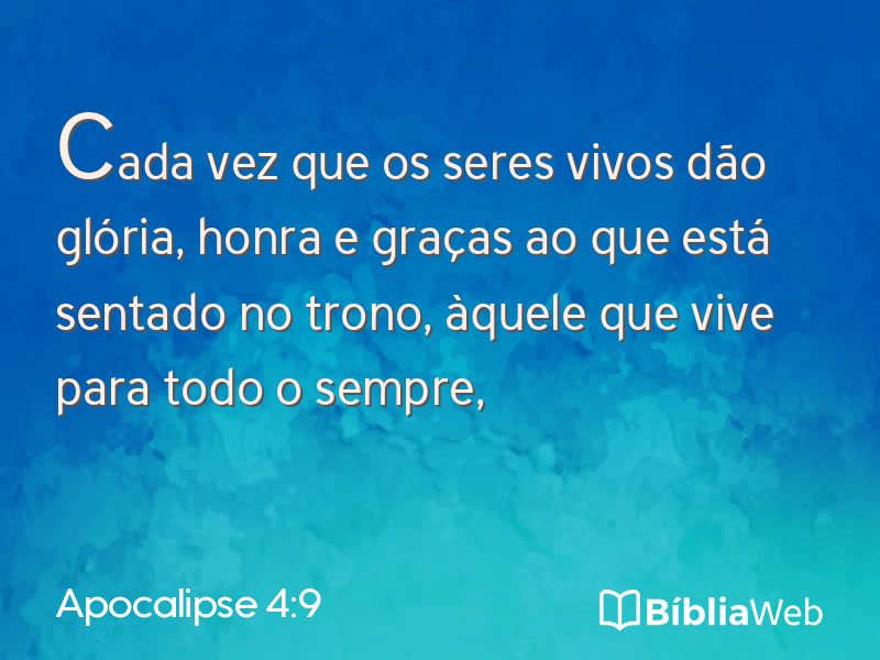 Apocalipse 4:9 em imagem para compartilhar