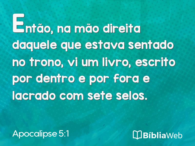 Apocalipse 5:1 em imagem para compartilhar