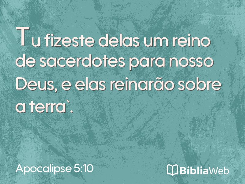 Apocalipse 5:10 em imagem para compartilhar