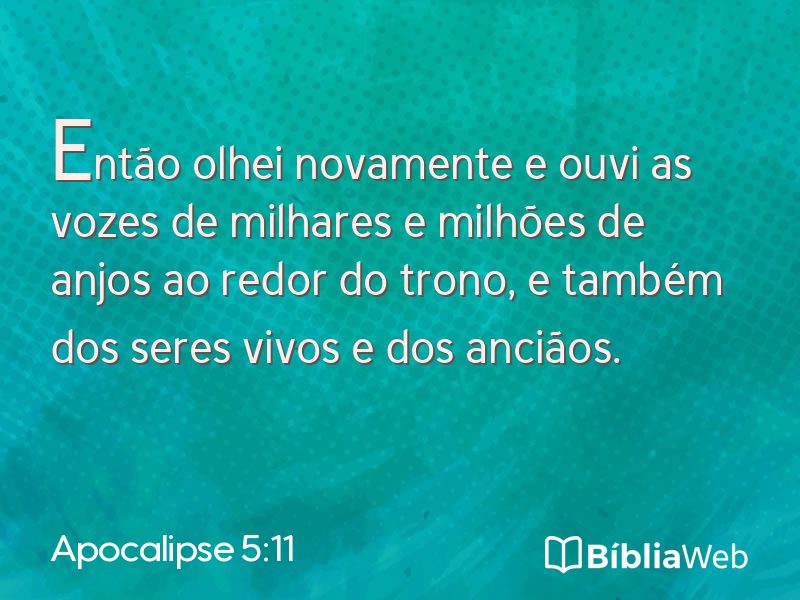 Apocalipse 5:11 em imagem para compartilhar