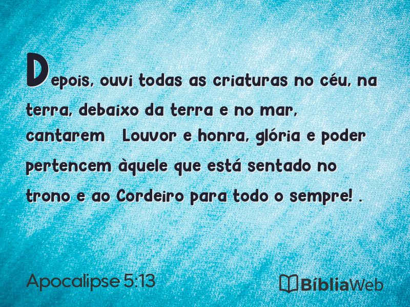 Apocalipse 5:13 em imagem para compartilhar