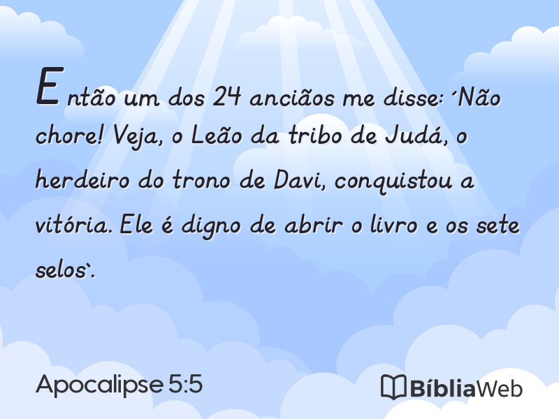 Apocalipse 5:5 em imagem para compartilhar